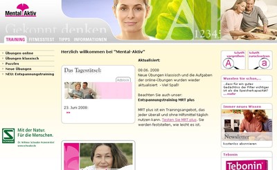 Internetauftritt Dr. Willmar Schwabe / Kopfsache Interaktiv