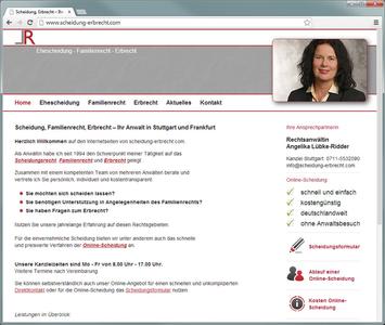 Webdesign - Homepage Rechtsanwalt Scheidung und Erbrecht