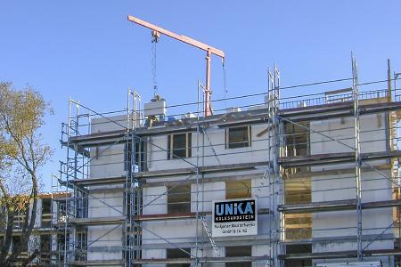 Außenmauerwerk aus massiven Wandbaustoffen wie UNIKA Kalksandstein sind besonders widerstands- und tragfähig (Foto: UNIKA)
