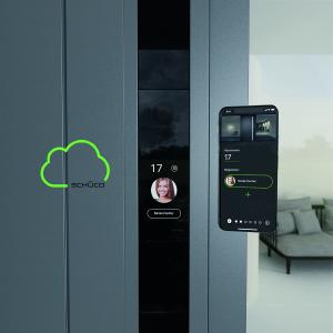 Das DCS SmartTouch System besteht aus dem DCS SmartTouch Modul, der eigenen Schüco App und der Schüco Cloud