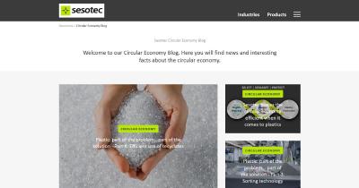 The blog www.sesotec.com/en/circular-economy-blog has a central position in the communication of the
