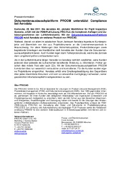 Procad Presseinformation Dokumentenaustausch mit PROOM unterstützt Compliance bei AeroData.pdf
