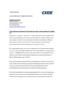 Pressemitteilung - Exide stellt neues Pkw-Sortiment auf Automechanika in Frankfurt 2014 vor.pdf