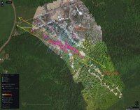 Abbildung 1: Oberflächenspur der Main Zone und Central Zone bei Bald Hill