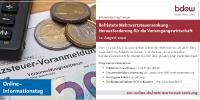 BDEW-Online-Informationstag: "Befristete Mehrwertsteuersenkung – Herausforderung für die Versorgungswirtschaft" am 12. August 2020
