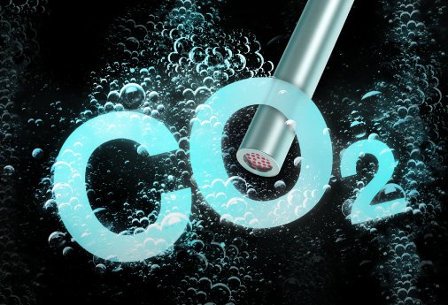 CO2-Moleküle diffundieren durch eine gasdurchlässige Membran an der Sensorspitze..jpg