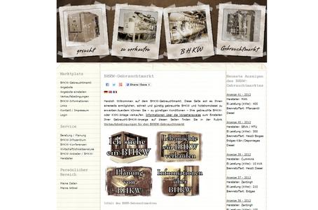Der neu gestaltete BHKW-Gebrauchtmarkt unterstützt BHKW-Betreiber beim Verkauf gebrauchter BHKW-Anlagen (Bild: BHKW-Infozentrum)