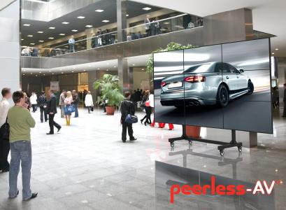 Peerless DS-C555 - portabler Videowall / 3 x 3 Displays Wagen fuer Messen