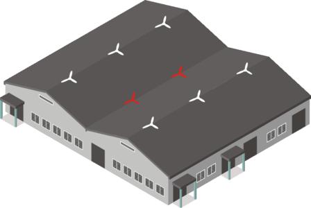 Warmluftrückführung-Platzierungsbeispiel