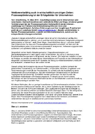 Pressemitteilung p.l.i. solutions - Prozessoptimierung ist der Erfolgsfaktor für Unternehmen.pdf