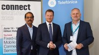 Auf der connect conference lieferten hochkarätige Referenten spannende Einbli-cke in Innovationen und Trends der Telekommunikationsbranche. (v.l.n.r.) Mallik Rao, Chief Technology & Information Officer Member of the Board, Telefónica Deutschland Holding AG, Michael Kretschmer, Ministerpräsident des Freistaates Sachsen und Dirk Waasen, Publishing Director, WEKA Media Publishing.