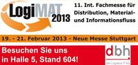 Die LogiMAT 2013 findet vom 19.-21. Februar in der Neuen Messe Stuttgart statt. Der Messestand von dbh findet sich in Halle 5, Stand 604