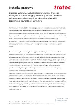Notatka prasowa_Dlaczego materiały laserowe Trotec są niezbędne dla firm zajmujących się obróbką.pdf