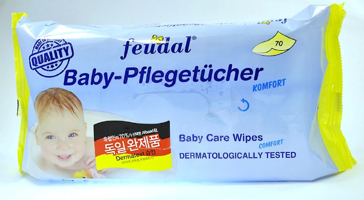 Babypflegetücher der Albaad Deutschland GmbH für Südkorea.JPG