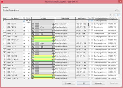 Durch die grafische Darstellung der Klemmentypen und -kategorien können Anwender schnell und übersichtlich Klemmenleisten validieren (Bild: Eplan Software & Service GmbH & Co. KG)