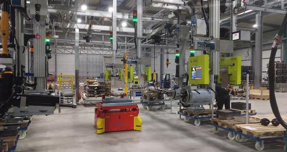 Die Montagelinie bei gigant in Dinklage: Im Zuge der Erweiterung der Produktionskapazitäten wurden die Fertigung und Logistik neu organisiert. Das Manufacturing Execution System von profilsys spielt hierbei eine zentrale Rolle