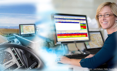 Aus der Internet-Frachtbörse direkt ins Führerhaus: Mit Lavid F.I.S. Logistik werden Aufträge per Mausklick übermittelt