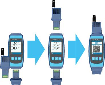 Der Basisgriff CAPBs® device und das Sensormodul AQ 36 erlauben zusammen mit dem optionalen Datenloggermodul verschiedenste, professionelle Langzeitmessungen