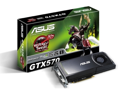 ASUS GTX 570 graphics card with box