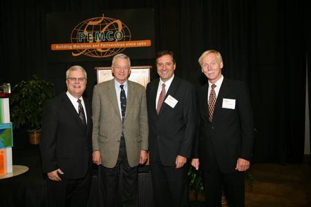 Lee Sleiter, Pemco President and COO, Tom Petri, U.S. Congressman, Martin Weickenmeier, CEO of Körber PaperLink, Richard Bauer, Chairman of the Executive Board of Körber AG (from left)