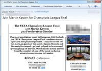G Data: Beispiel einer Spam-Mail zum UEFA Champions League Finale