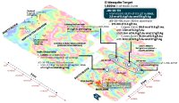 Abbildung 1. Draufsicht mit der neuen Entdeckungszone im Verhältnis zur Pilotanlage und zur Main Zone.