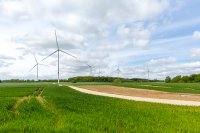 Der Windpark in Rieps, einer kleinen Gemeinde in Nordwestmecklenburg, verfügt über sechs Windkraftanlagen mit einer Gesamtleistung von rund 34 Megawatt.