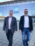 Sven Lindig, Geschäftsführer LINDIG GmbH und Michael Kynast, Geschäftsführer Messe Erfurt GmbH, freuen sich auf das neue gemeinsame Projekt 