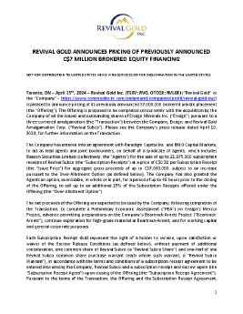Revival Gold - Prjt Lieutenant Concurrent Offering - Press Release - FINAL v2_JS.pdf