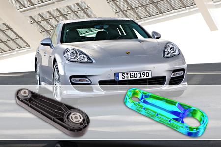 Installed longitudinally on two suspension points, the torque roll restrictor not only secures the vehicle engine but, as a visible part, must also fulfill high demands in terms of an aesthetically pleasing surface appearance